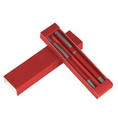Logotrade firmakingi foto: Komplekt: pastakas ja tindipliiats, punane