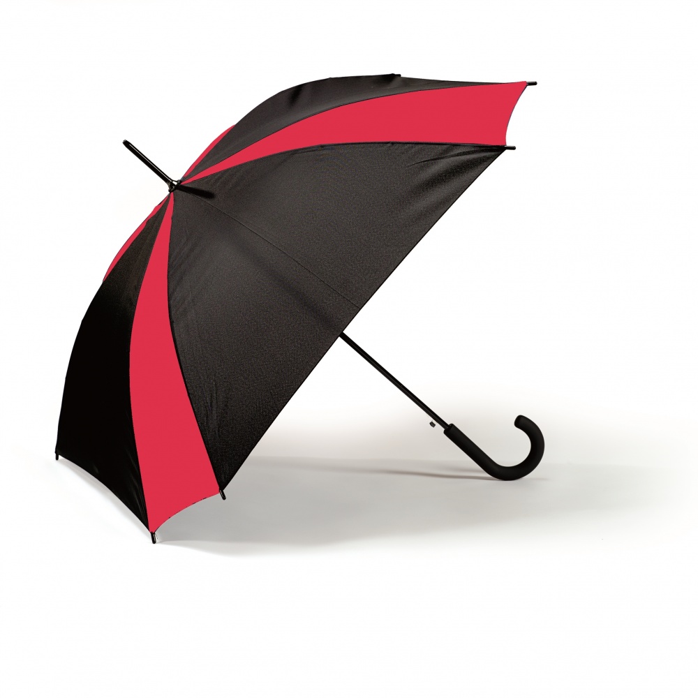 Logo trade reklaamkingituse pilt: Mitmevärviline vihmavari Saint-Tropez, punane/must