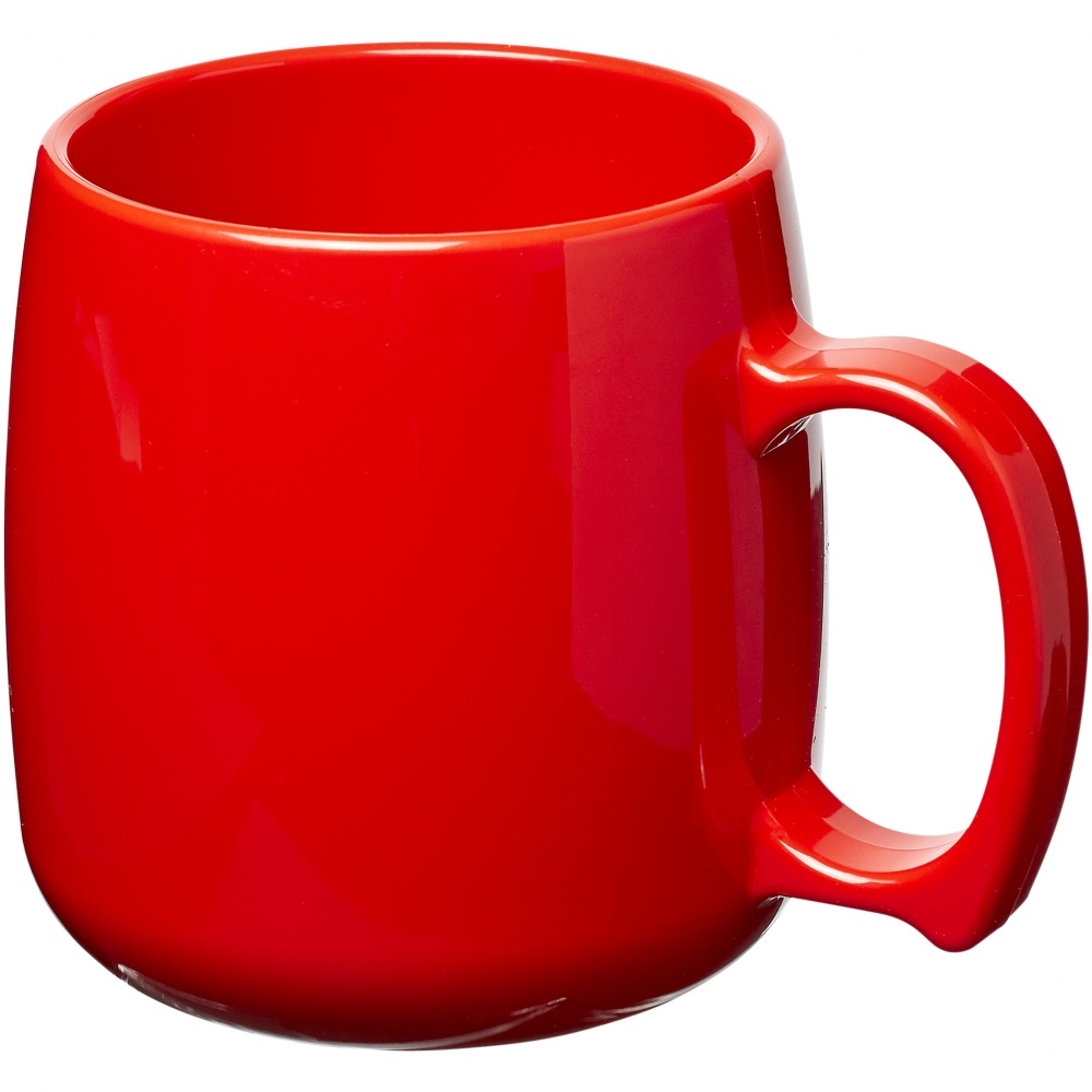 Logotrade ärikingi foto: Mugav kohvikruus plastikust Classic, punane