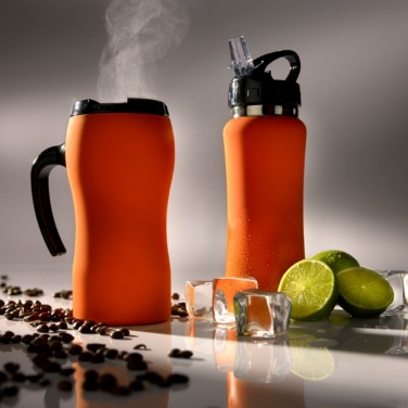 Logotrade firmakingituse foto: Komplekt: joogipudel ja termokruus Colorissimo, oranž