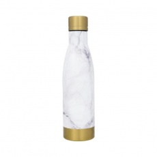 Vasa vaakumisolatsiooniga joogipudel, marmor, valge/kuldne