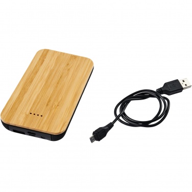 Logo trade ärikingi pilt: Tulevane 6000 mAh bambusest/kangast juhtmevaba akupank