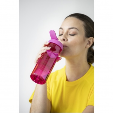 H2O Active® Base 650 ml klappkaanega spordipudel, Läbipaistev / täismust – detailvaade 5