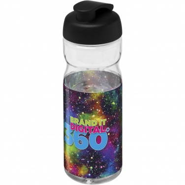 H2O Active® Base 650 ml klappkaanega spordipudel, Läbipaistev / täismust – detailvaade 6