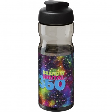 H2O Active® Base Tritan™ 650 ml klapiga kaanega spordipudel, Söehall / must – detailvaade 3