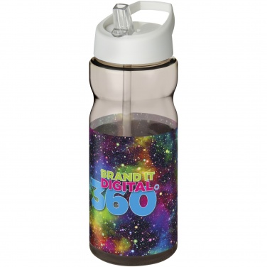 H2O Active® Base Tritan™ 650 ml tilaga kaanega spordipudel, Söehall / valge – detailvaade 3