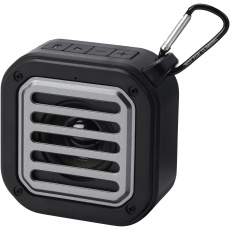 Solo 3W IPX5 RCS taaskasutatud plastikust päikeseenergia Bluetooth® kõlar karabiiniga