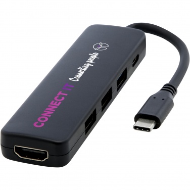 Logotrade ärikingid pilt: Loop RCS taaskasutatud plastist multimeediumiadapter USB 2.0-3.0 HDMI-pordiga