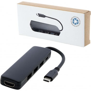 Logo trade meened foto: Loop RCS taaskasutatud plastist multimeediumiadapter USB 2.0-3.0 HDMI-pordiga