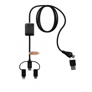 SCX.design C48 CarPlay 5-in-1 helendava logoga laadimis- ja andmekaabel – detailvaade 3