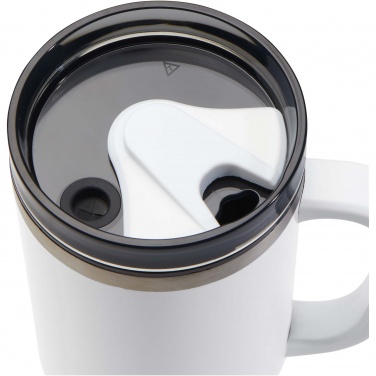 Melbourne 1200 ml RCS-sertifikaadiga termoskruus kõrrega, Valge – detailvaade 7