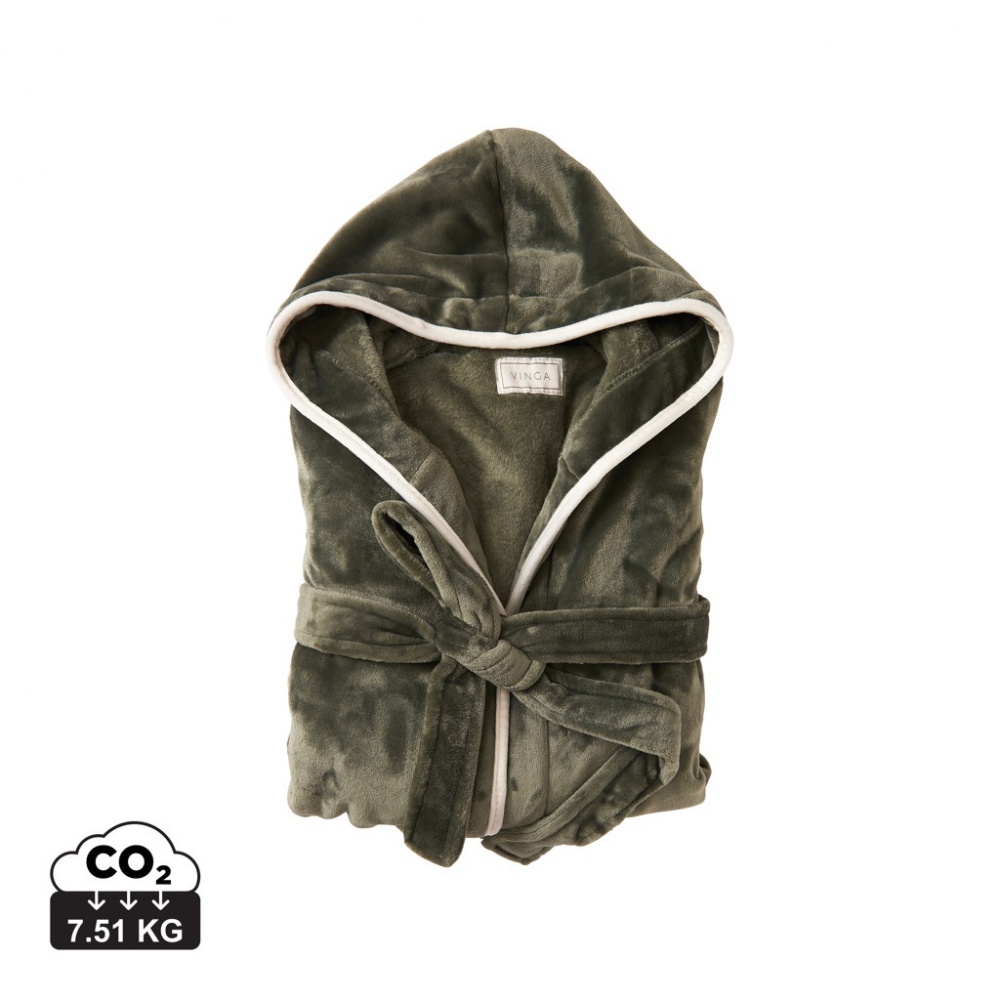 Logotrade meene foto: VINGA Louis luksuslik plüüsist hommikumantel, suurus S-M