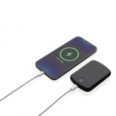 Must MagBoost RCS 5 000 mAh magnetiline akupank — logoga personaliseeritav, eestvaade, Logo.ee