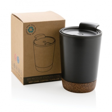 Logotrade reklaamkingituse foto: Taaskasutatud roostevabast terasest korgiga termokruus 300 ml logoga