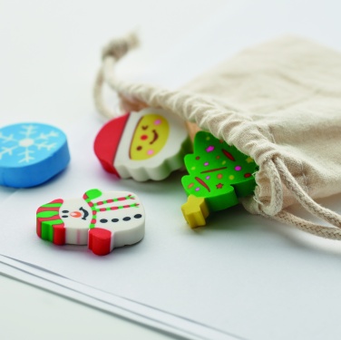 Logotrade reklaamkingituse foto: Komplektis 4 jõuluteemalist kustukummi