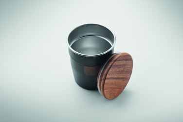 Logotrade reklaamtoote foto: Pähklise viimistlusega termostops, 350 ml