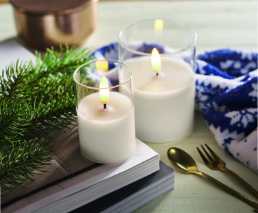 Logotrade firmakingitused pilt: LED vahaküünal klaasihoidjas