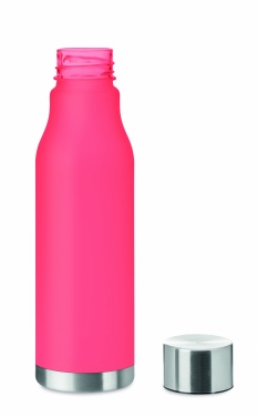 RPET pudel 600 ml, Läbipaistev punane – detailvaade 3