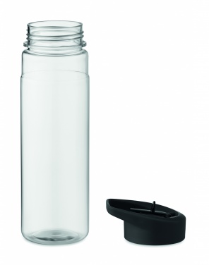 RPET pudel PP-klappkaanega 650 ml, Must – detailvaade 2