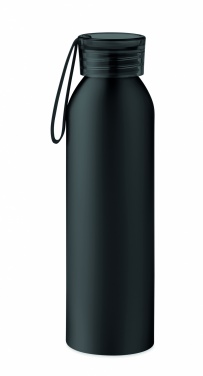 Taaskasutatud alumiiniumpudel 600 ml, Must – detailvaade 2