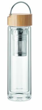 Kaheseinaline klaaspudel 400ml Berlin, Läbipaistev, värvivariant