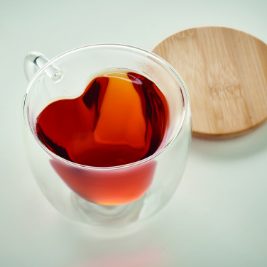 Kahekordse seinaga klaastass bambuskaanega 180 ml – detailvaade 6