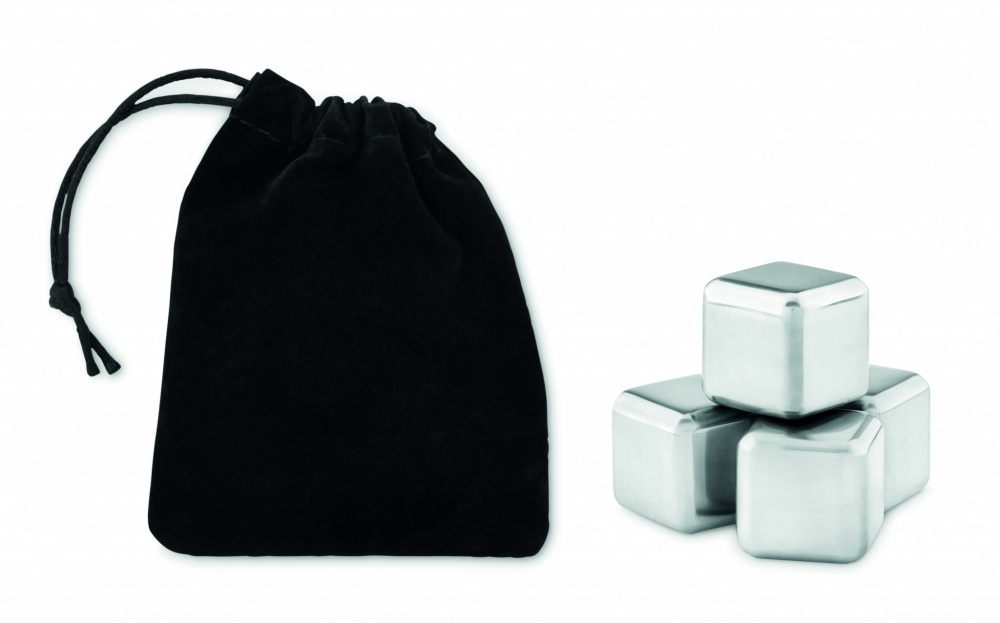 Logotrade reklaamtooted pilt: Komplektis 4 SS-jääkuubikut kotis