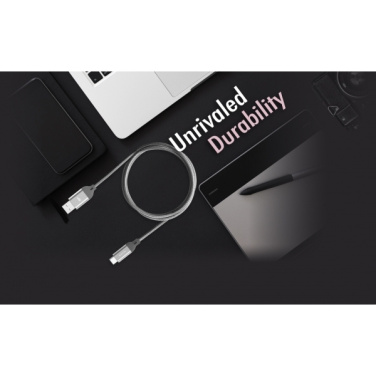 Logotrade meened pilt: Nailonist andmeedastuskaabel LK30 Type - C Quick Charge 3.0