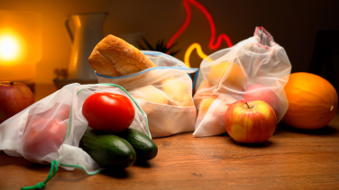 Logo trade reklaamkingi pilt: Võrgust toidusäilituskotid, komplektis 3 kotti MIAMI