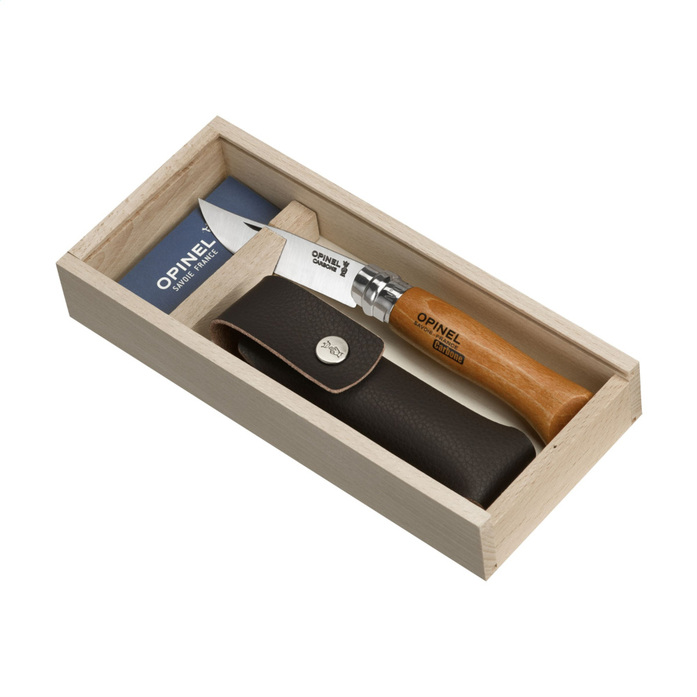 Opinel No 08 süsinikust taskunuga, pruun, värvivariant