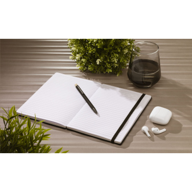 Logo trade ärikingituse pilt: Bamboo Journal Naked Spine märkmik must A5