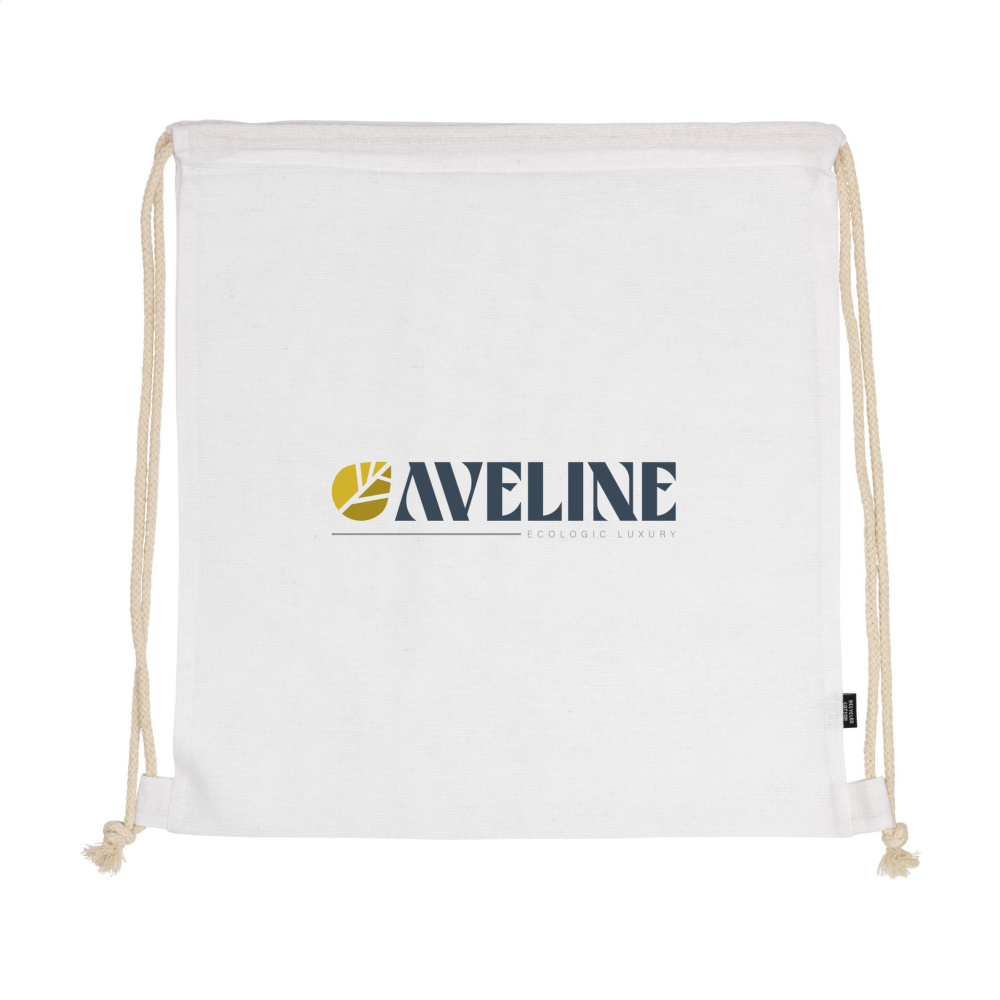 Logo trade firmakingid foto: PromoColour GRS taaskasutatud puuvillast seljakott (150 g/m²)