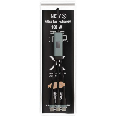 Logo trade reklaamkingituse pilt: SCX.design C53 100 W 5-ühes rPET ülikiire laadimiskaabel