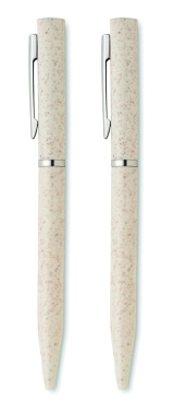 Logotrade reklaamkingi foto: PEAT nisuõlest keskkonnasõbralik pastapliiatsi komplekt