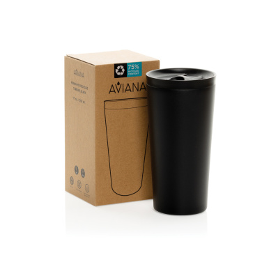 Aviana™ Rowan RCS taaskasutatud terasest termoskruus 500 ml, must – detailvaade 5