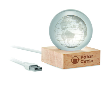 Logo trade reklaamkingi pilt: LED-klaasist kera Globe