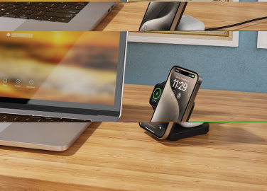 Logo trade firmakingituse pilt: Urban Vitamin Arcadia RCS plastikust 15W 3in1 magnetiline laadija