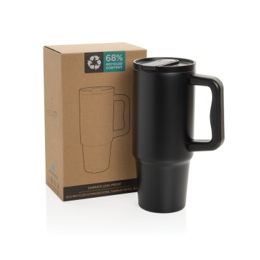 Embrace lekkekindel termoskruus taaskasutatud roostevabast terasest, 900 ml, must – detailvaade 8