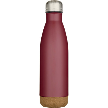 Cove 500 ml vaakumisolatsiooniga roostevabast terasest veepudel korgist detailidega, Punane – detailvaade 2