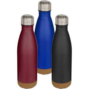 Cove 500 ml vaakumisolatsiooniga roostevabast terasest veepudel korgist detailidega, Punane – detailvaade 4