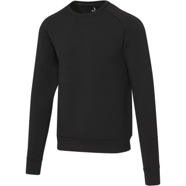 Yukoni unisex interlock-tüüpi sportlik ümara kaelusega kampsun, Ühtlane must, 2XS, värvivariant