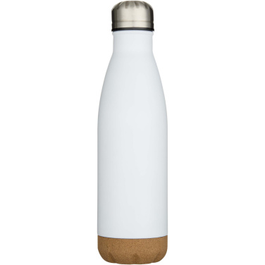 Cove 500 ml vaakumisolatsiooniga roostevabast terasest veepudel korgist detailidega, Valge – detailvaade 2