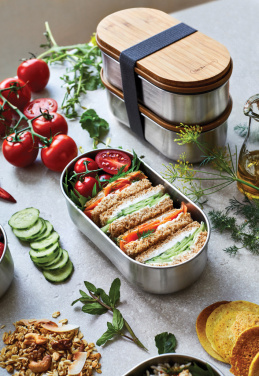 Logotrade firmakingi foto: Black+Blum roostevabast terasest toidukarp