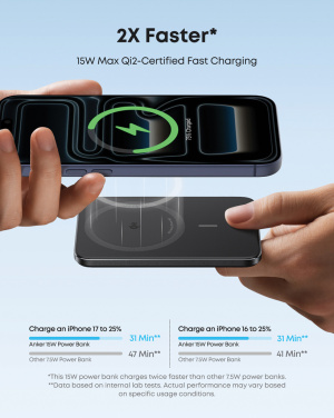 Logo trade firmakingitused foto: Anker Nano Wireless Power Bank 5K 15W MagGo slim Qi 2.0