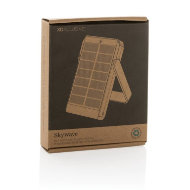 Must Skywave RCS 5 000 mAh päikeseakupank — FSC Mix jaemüügipakendi esikülg, logoga personaliseeritav – Logo.ee