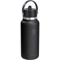 Hydro Flask Wide Mouth 946 ml isoleeritud roostevabast terasest veepudel õlgkorgiga, Valge