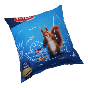Dekoratiivpadi sublimatsioontrükiga 40 × 40 cm logoga