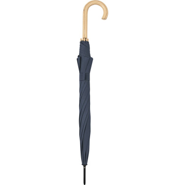 FARE ÖkoBrella soodne automaatne vihmavari taaskasutatud PET-kattega logoga, tumesinine (waterSAVE®) – detailvaade 6
