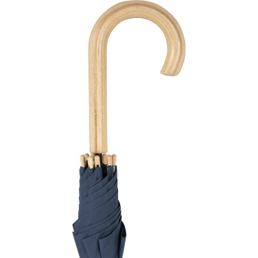 FARE ÖkoBrella soodne automaatne vihmavari taaskasutatud PET-kattega logoga, tumesinine (waterSAVE®) – detailvaade 7
