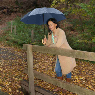 FARE ÖkoBrella soodne automaatne vihmavari taaskasutatud PET-kattega logoga, tumesinine (waterSAVE®) – detailvaade 8